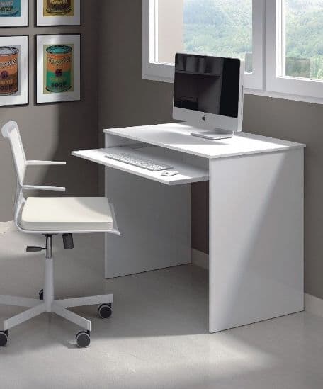 Fenel Small White Gloss Desk - Compact Office