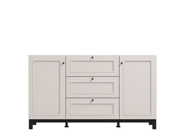 Alis Cashmere Taupe Sideboard - Panelled Design