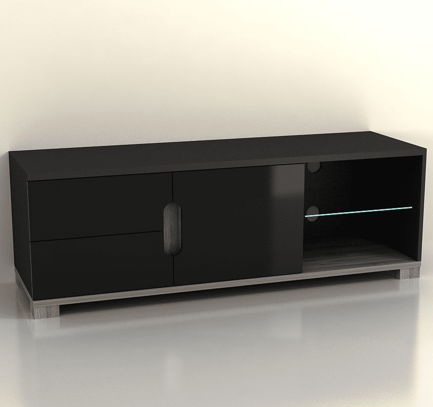 Ulor Black Gloss TV Unit - Modern Design