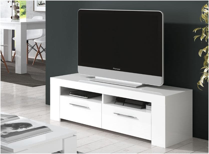 Corel White TV Cabinet - Entertainment Storage
