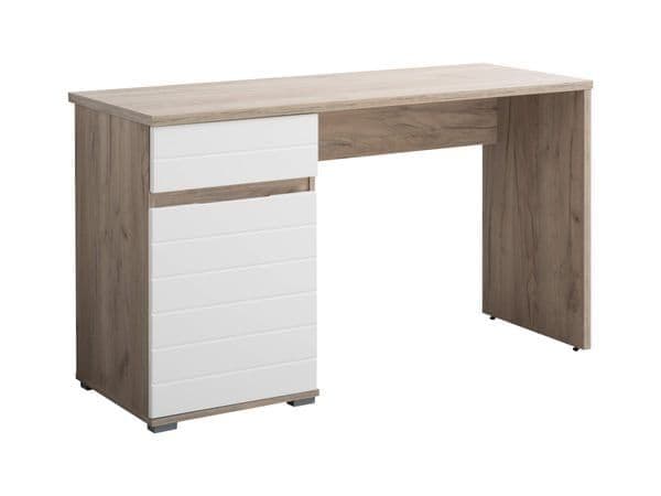 Daras Oak & White Desk - Gloss Finish
