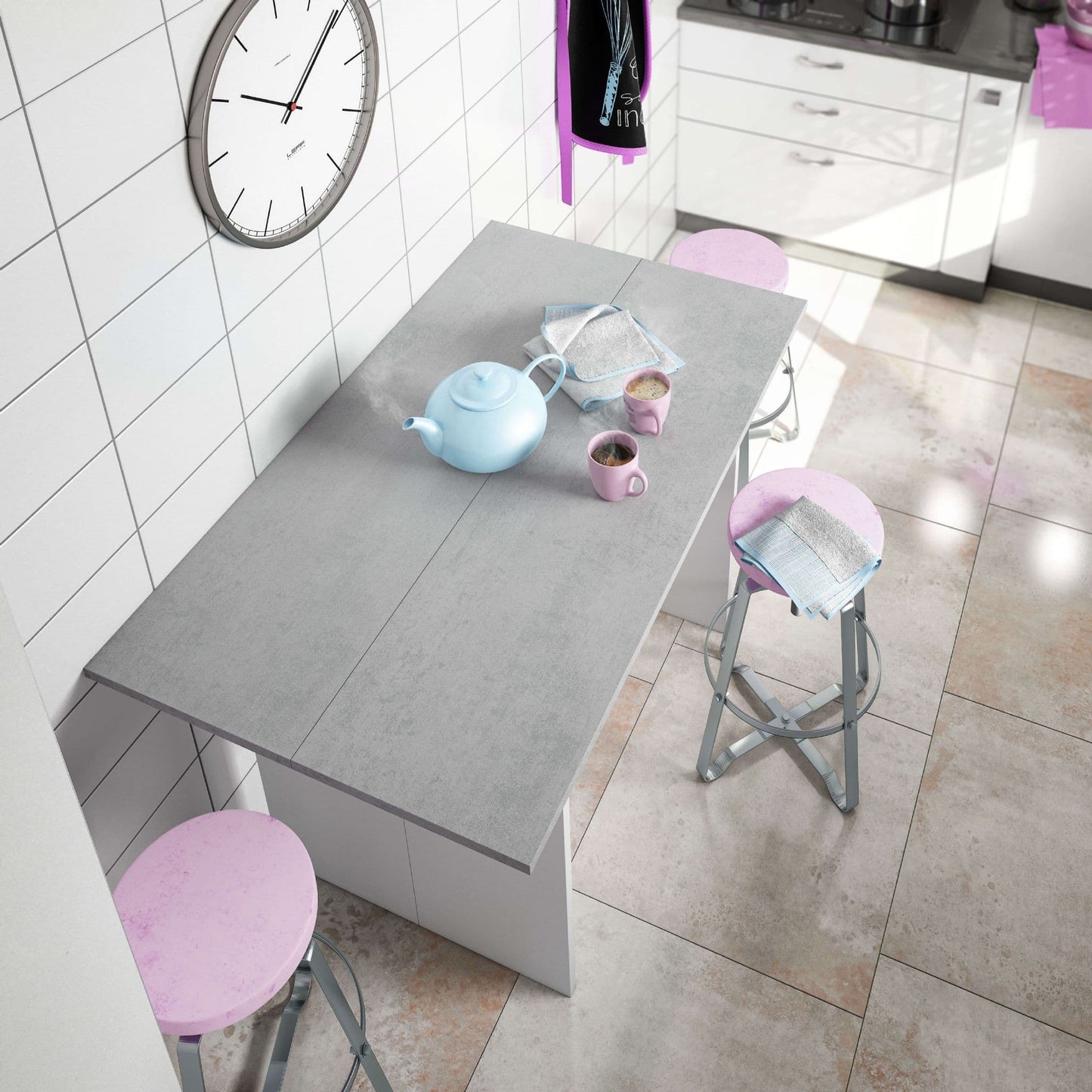 Seleth Extending Breakfast Table - Space-Saving