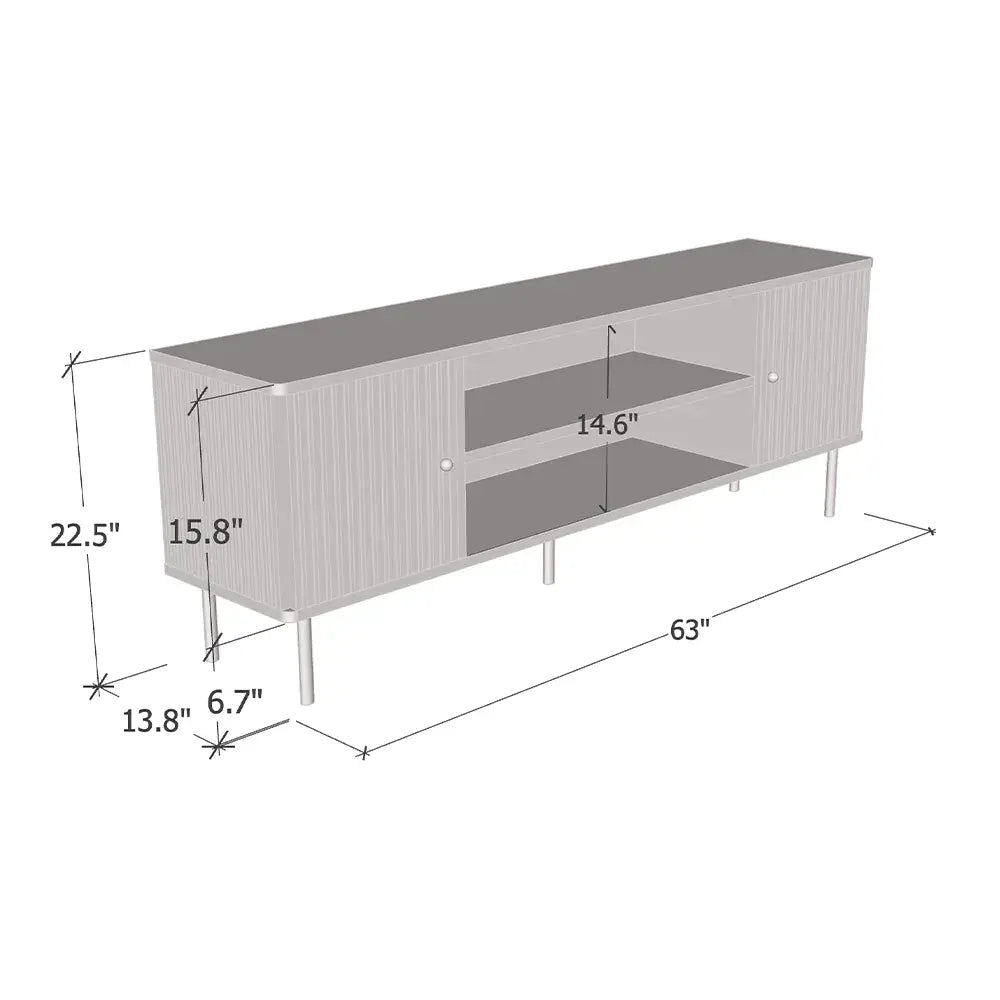 Alix Black & Gold TV Unit - Modern
