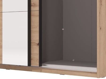 Selor Oak Sliding Wardrobe - Mirrored