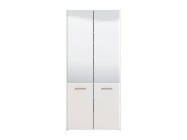 Xanor White Mirrored Shoe Cabinet - 50 Pair