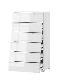 Ulix White Chest of Drawers - Gloss Finish