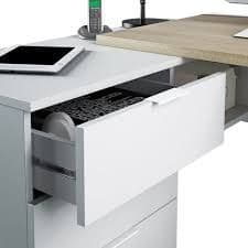 Elis Oak & White Reversible Desk - Home Office