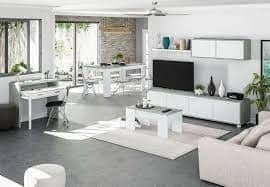 Perel Grey & White TV Cabinet - Entertainment