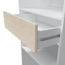 Kelil Oak & White Open Wardrobe - With Shelves