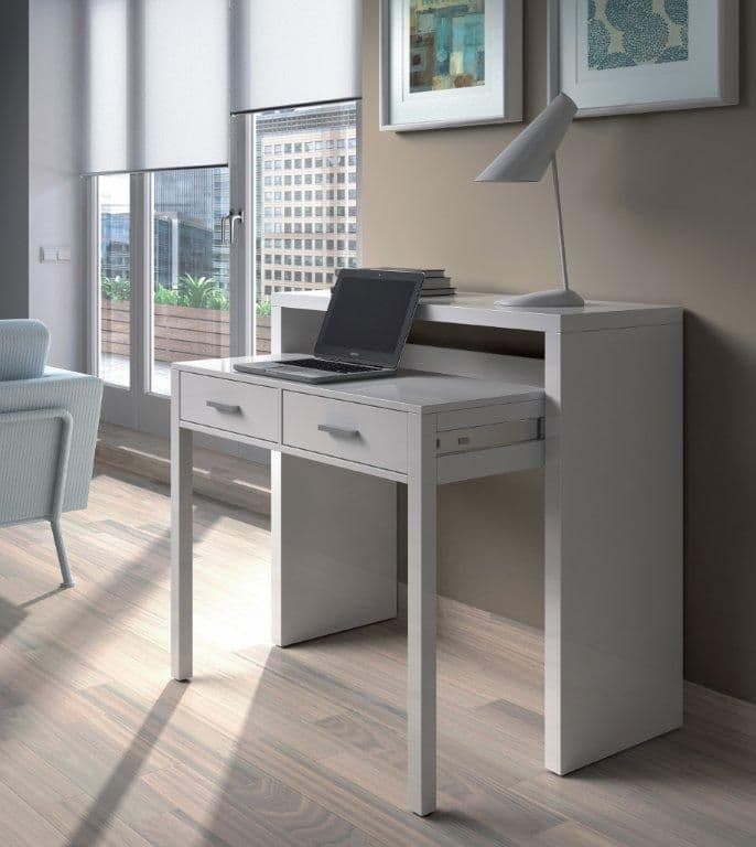 Selar White Gloss Desk - Modern Office