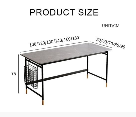 Bleeker Office Desk, Sintered Stone-Weilai Concept