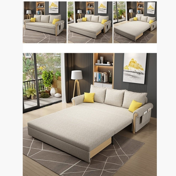 Braylene Two Seater Sofa Bed, Linen