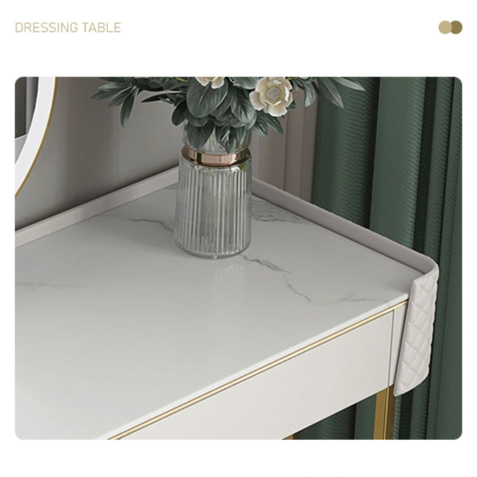 Duran Dressing Table With LED Mirror, Cream