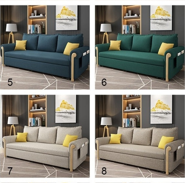 Braylene Two Seater Sofa Bed, Linen