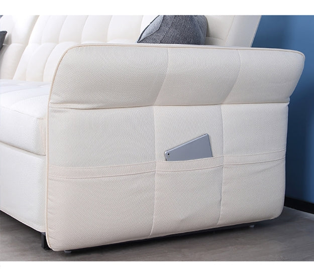 SB162 Three Seater Corner Sofa Bed, White