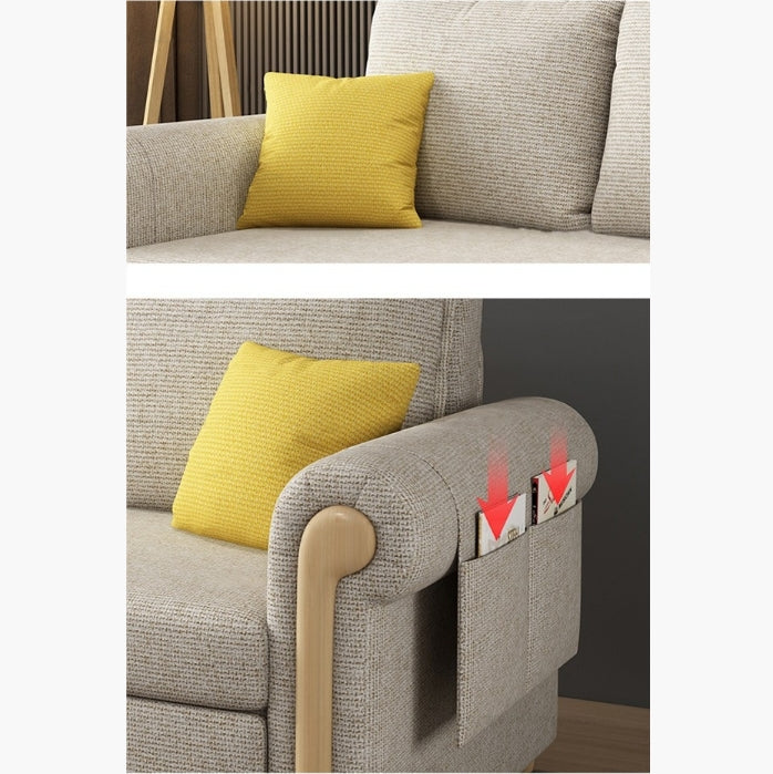 Braylene Two Seater Sofa Bed, Linen