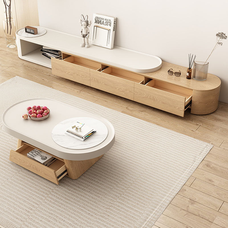 Quentina Coffee Table Set, With TV Stand-Weilai Concept