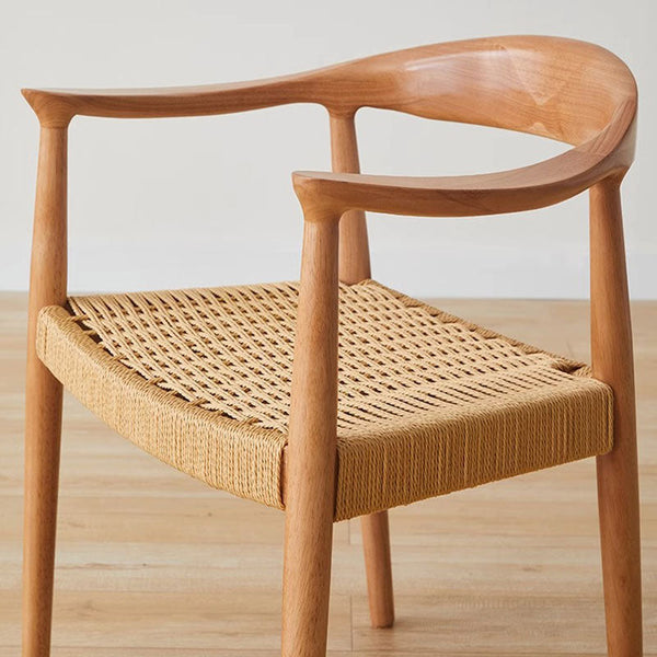 Abiram Rattan Dining Chair, Solid Wood-Weilai Concept