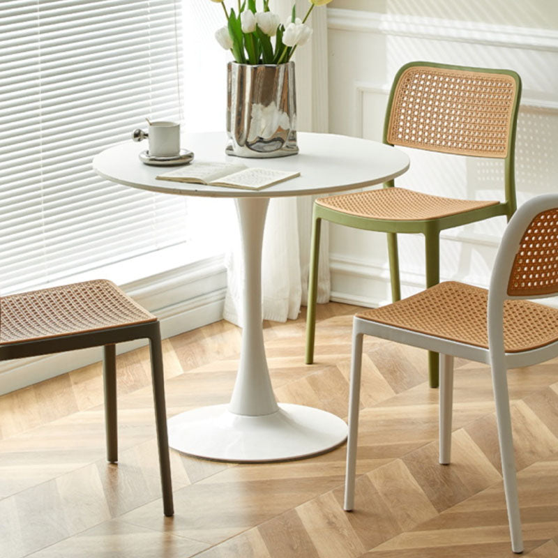 Ann Rattan Style Dining Chair, Plastic-Weilai Concept