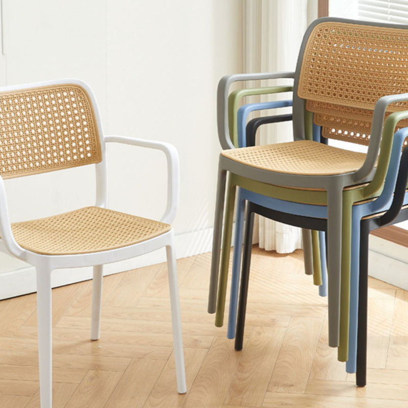 Ann Rattan Style Dining Chair, Plastic-Weilai Concept