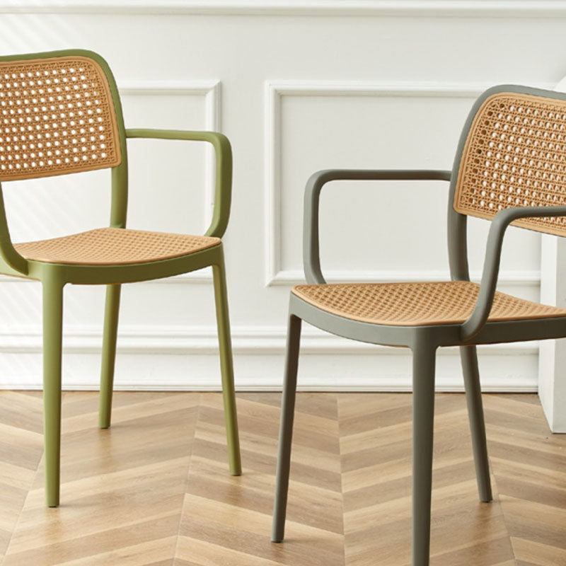 Ann Rattan Style Dining Chair, Plastic-Weilai Concept