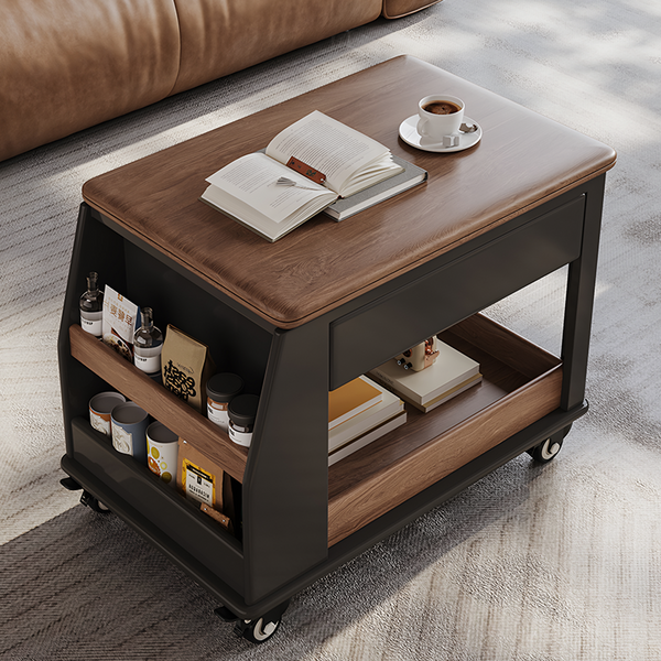 Ariana Lift Up Table, Foldable Coffee Table With Storage & Casters