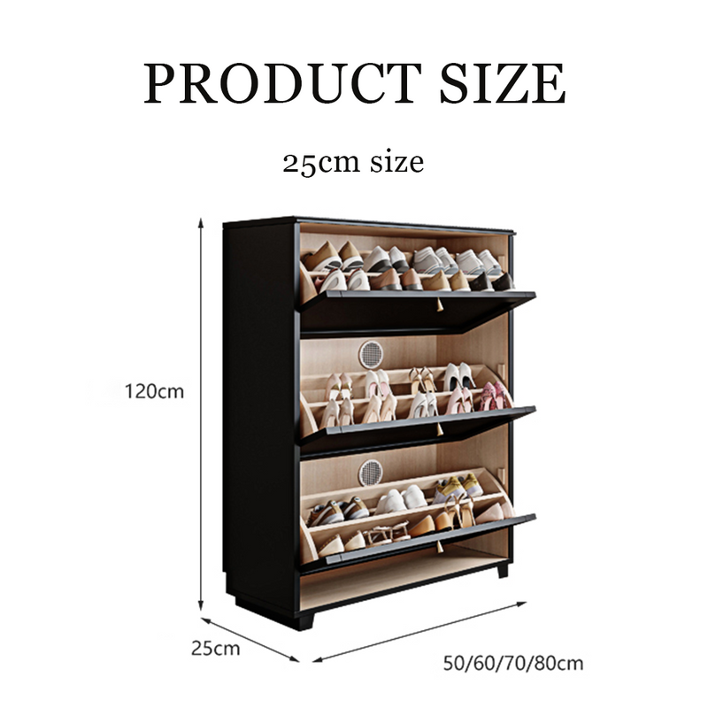 Lyndan Hallway Shoe Storage, Black-Weilai Concept