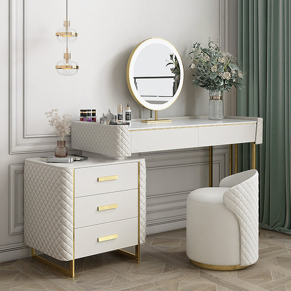 Duran Dressing Table With LED Mirror, Cream