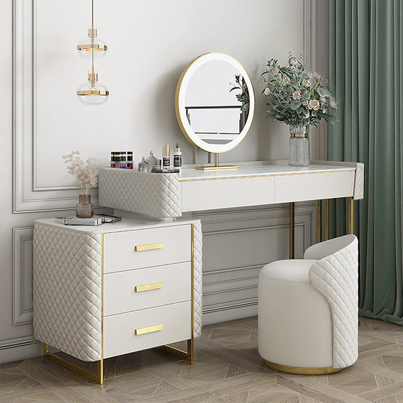 Duran Dressing Table With LED Mirror, Cream