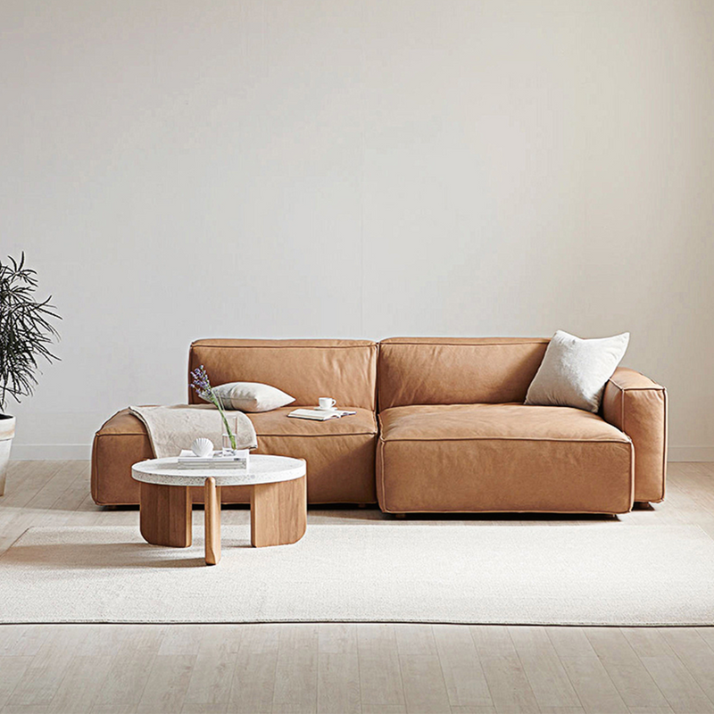 Lucian Four Seater modular Sofa, Real Leather-Weilai Concept