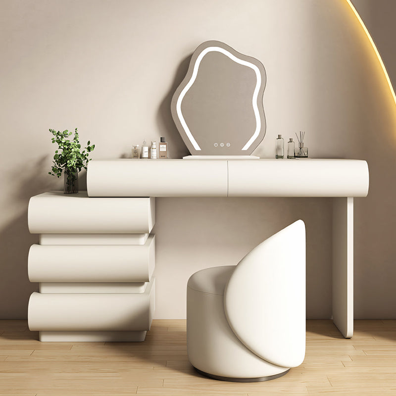 Penelope Dressing Table And Stool, With LED Mirror, Cream