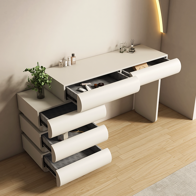 Penelope Dressing Table And Stool, With LED Mirror, Cream