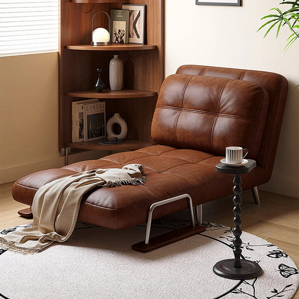 Riley Single Sofa Bed, Two Seater Sofa Bed, Black Leather