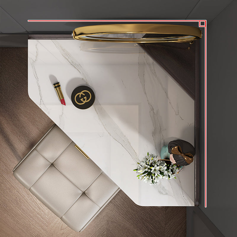 Amigo Small Corner Dressing Table, Slimline Dressing Table, With LED Mirror