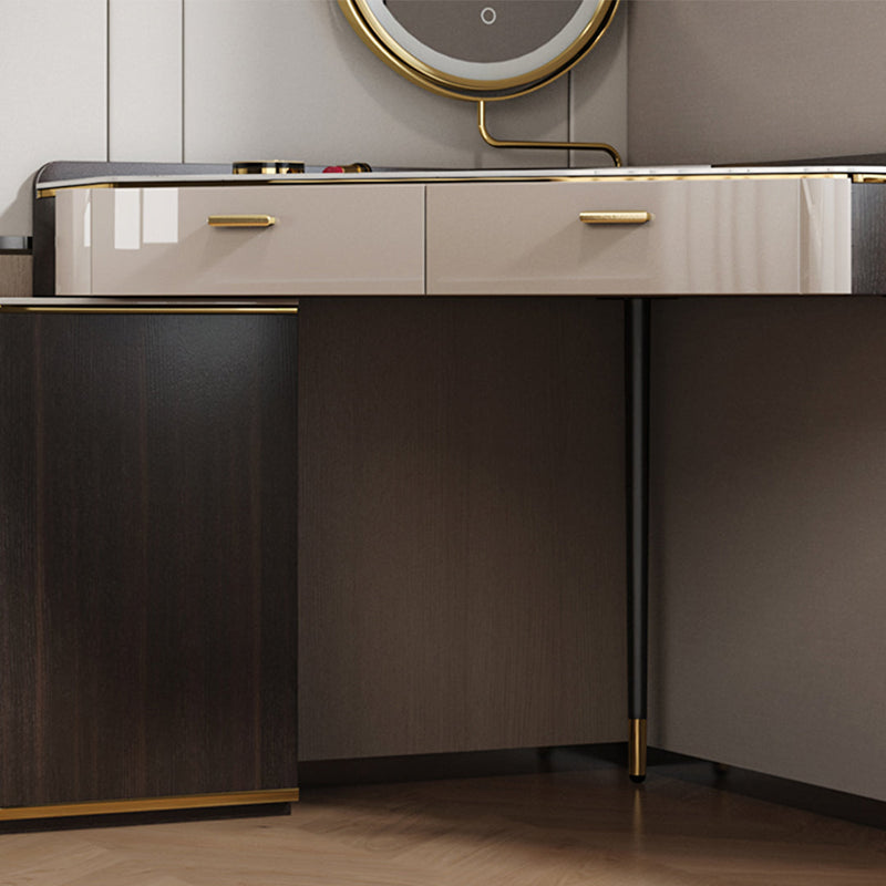 Amigo Small Corner Dressing Table, Slimline Dressing Table, With LED Mirror