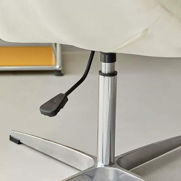 Tane Swivel Office Chair, Cream Flannelette