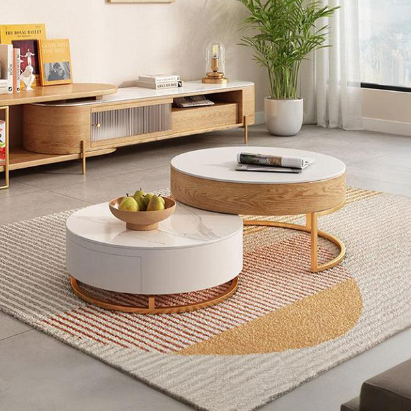 Amanda Living Room Set, Amanda Coffee Table and TV Stand, Light Oak