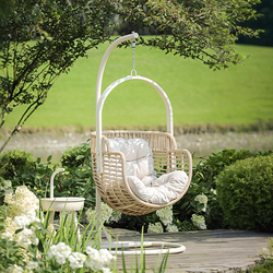 Galilea Rattan Garden Hanging Egg Chair with Stand, Indoor / Outdoor Furniture