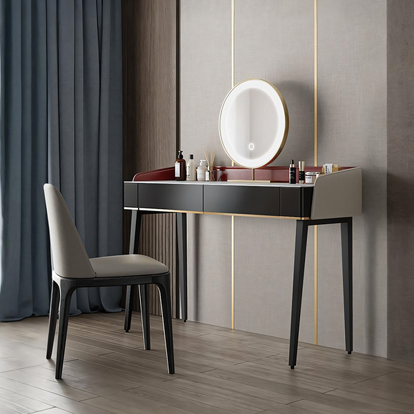Ivoree Dressing Table With Drawers, Wood