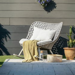 Temescal Rattan Garden Rocking Chair, Indoor/ Outdoor Furniture