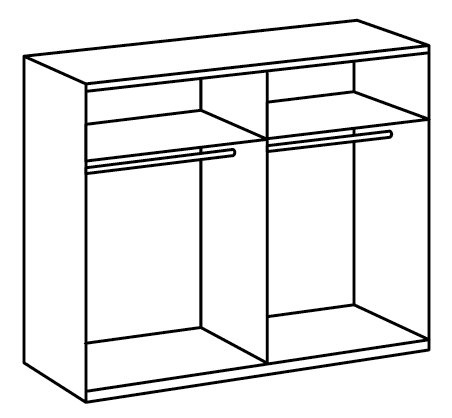 Ralel Grey Sliding Wardrobe - Space-Saving Storage
