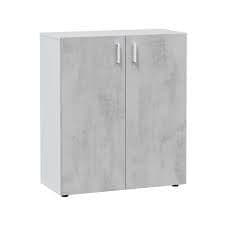 Yelum Grey & White Wall Cupboard - Wide Storage
