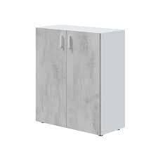Yelum Grey & White Wall Cupboard - Wide Storage