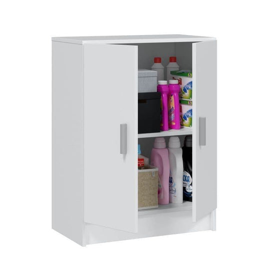 Norin White Storage Cupboard - 2-Door Universal