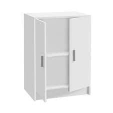 Norin White Storage Cupboard - 2-Door Universal