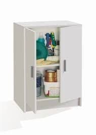 Norin White Storage Cupboard - 2-Door Universal