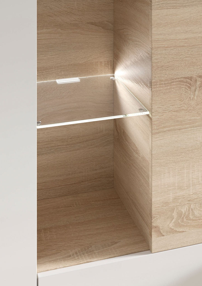 Yeleth White & Oak Wall Unit - TV & Media Storage