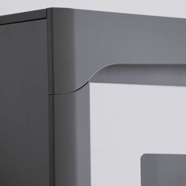 Uleo Low Display Cabinet - LED Lights, Grey & White