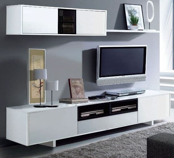 Oreo White Gloss TV Cabinet - Modern Entertainment Unit