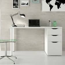 Garen White Gloss Desk - Home Office Furniture